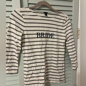 Jcrew Bride Nautical boat neck striped shirt